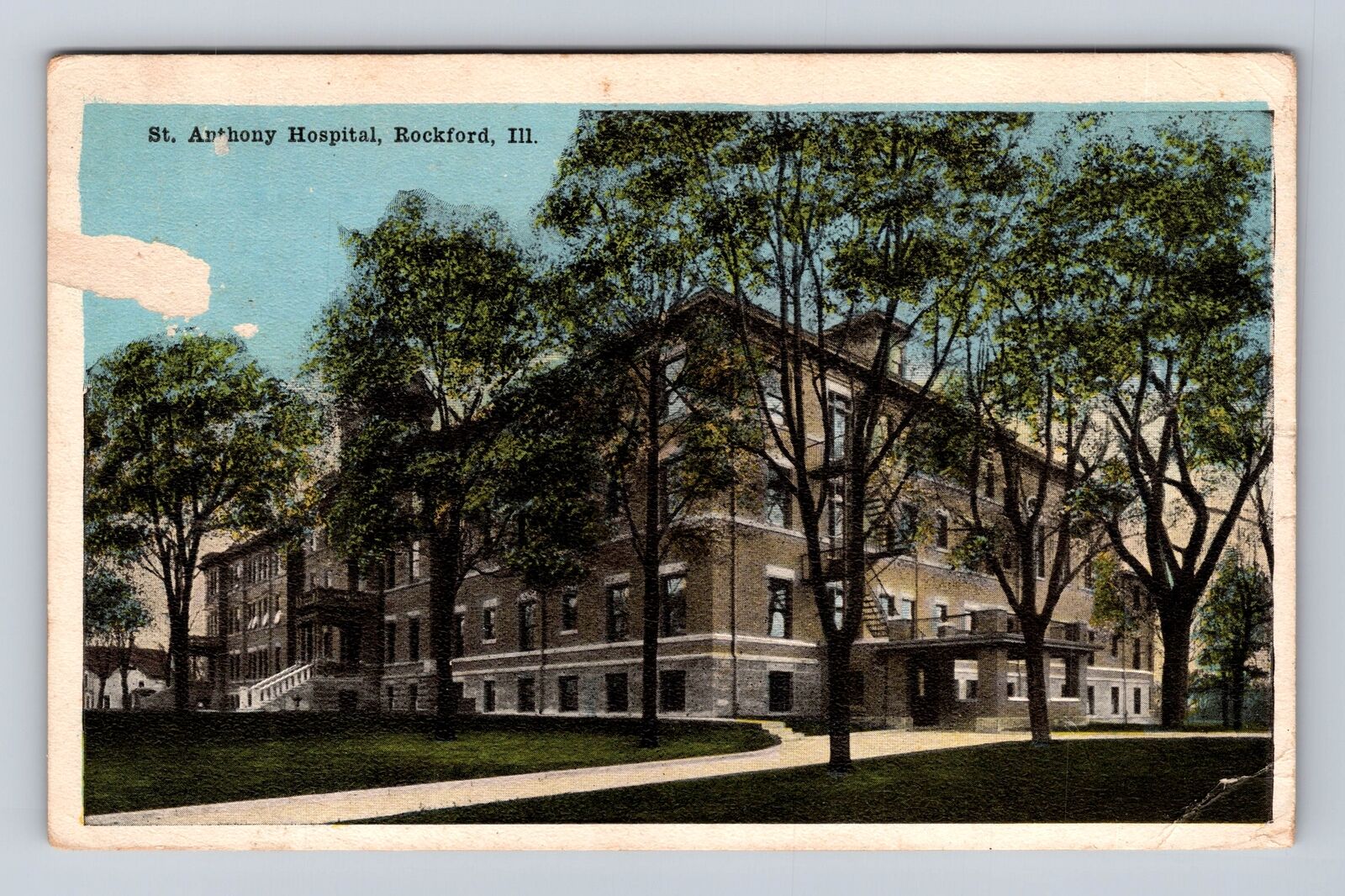 Rockford IL-Illinois, St Anthony Hospital, Antique, Vintage Souvenir Postcard