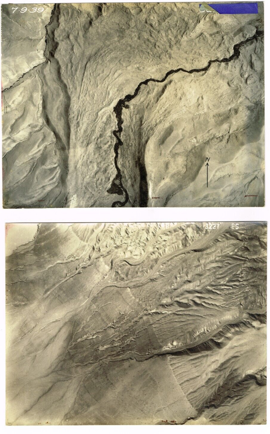 Topographical Photo LOT 9  Unknown Aerial Views Fairchild 1930\'s & 1940\'s VTG