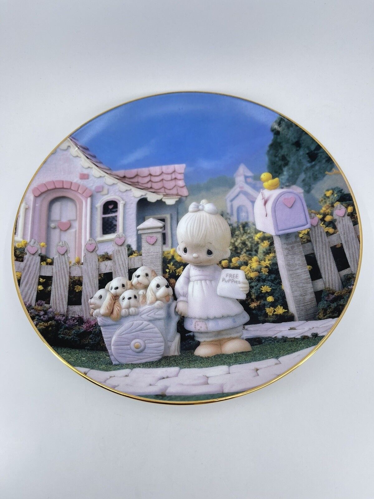 Vintage 1993 Precious Moments Collector Plate God Loveth a Cheerful Giver 4490HH