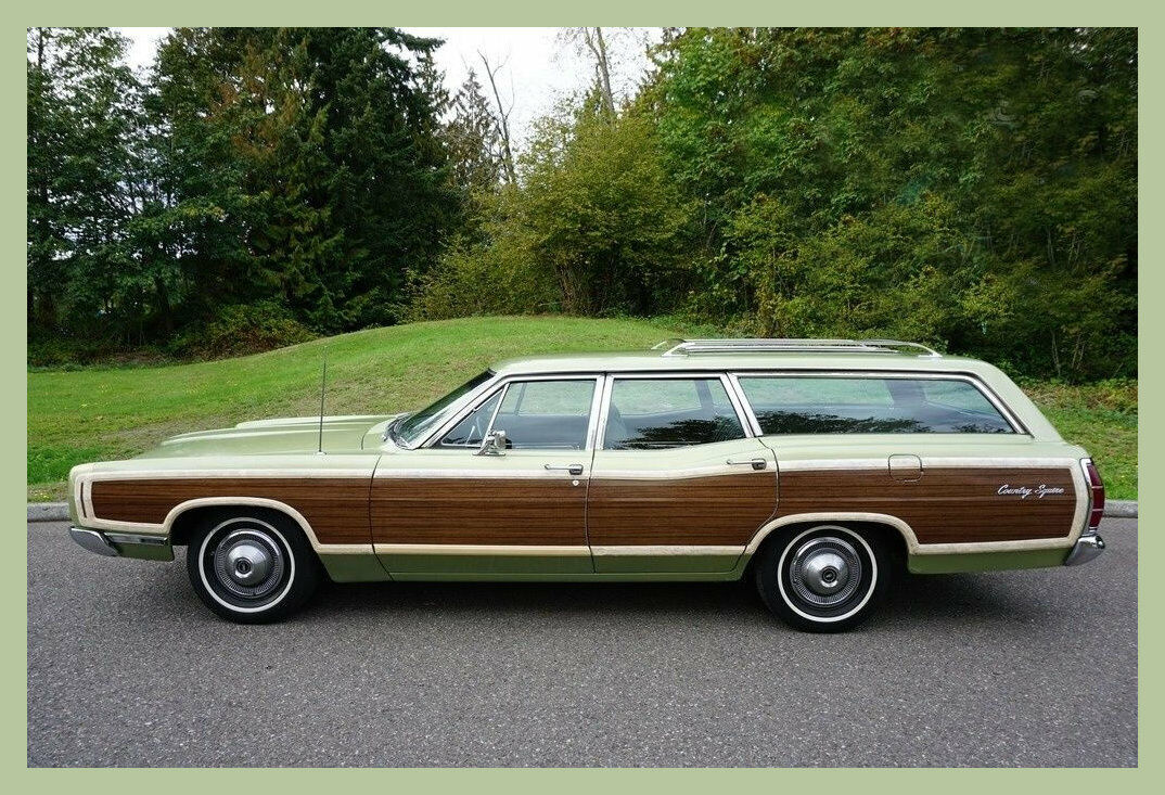 1969 Ford Country Squire station wagon, Refrigerator Magnet, 42 MIL Thickness