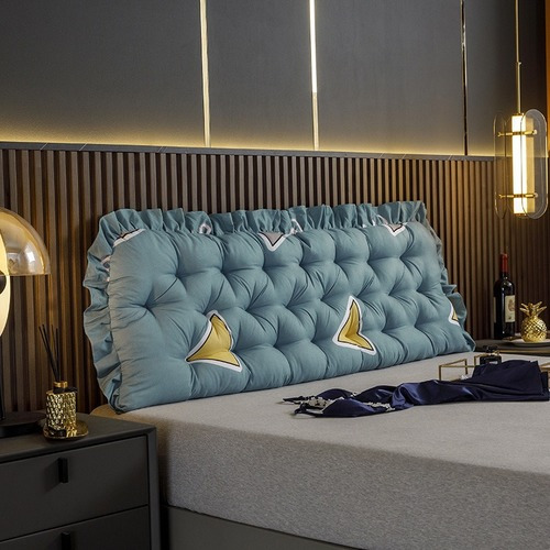 Bedside Long Cushion Tatami Backrest Cushions with Ruffle Sofa Waist Pillow