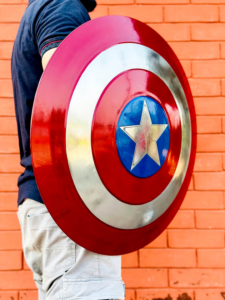 1:1 Alloy Metal Shield Captain America Marvel Legends 75th Anniversary Avengers