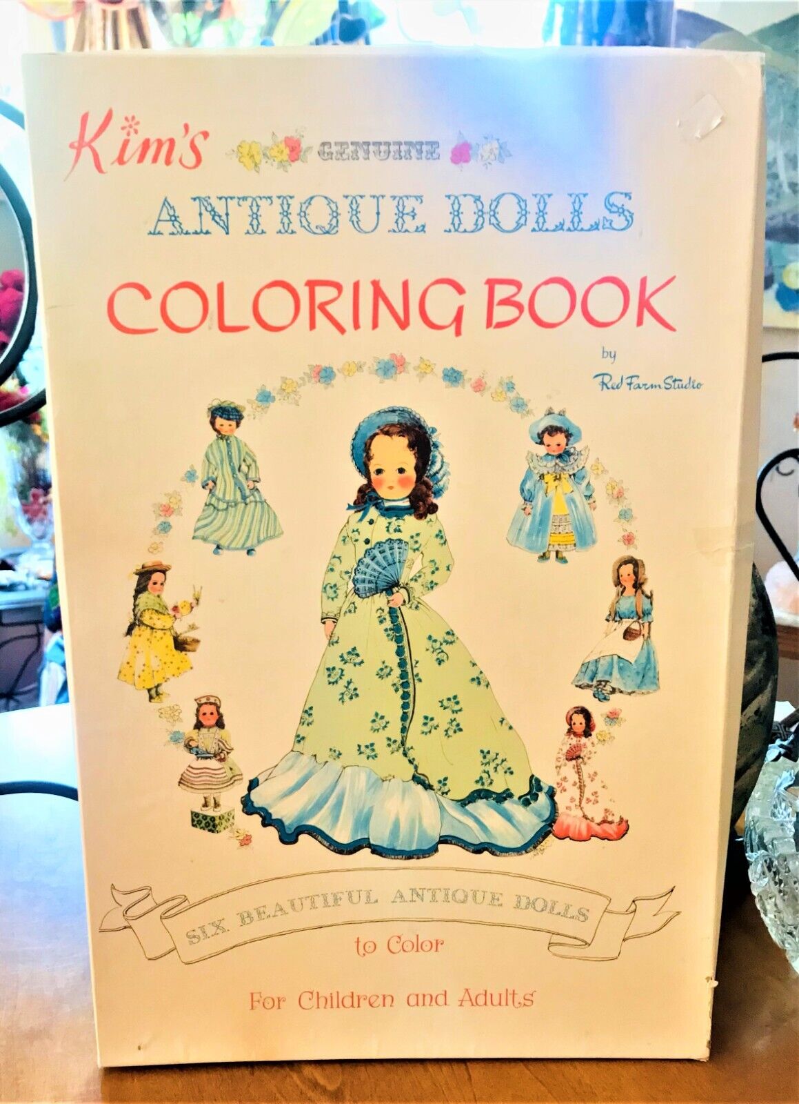 Unique Spirited Vintage Bohemian Antique Dolls Kim's Coloring Book Large 6 Sheet