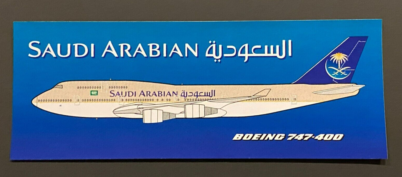 Saudi Arabian Airlines Boeing 747-400 Aircraft Sticker