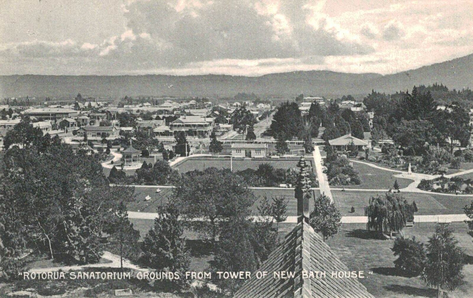Rotorua,New Zealand,Sanitarium,View from Tower of the New Bath House c.1909
