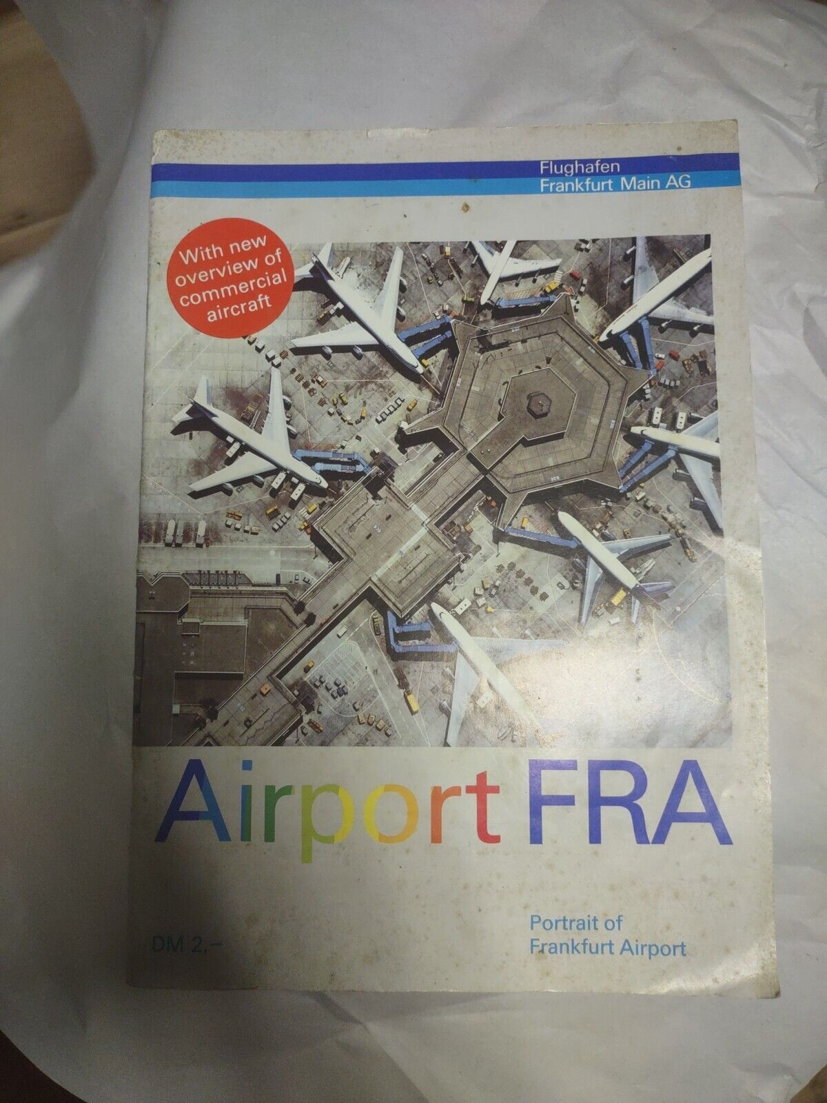 Frankfurt Airport FRA Brochure Vtg 1980's Pull Out Poster