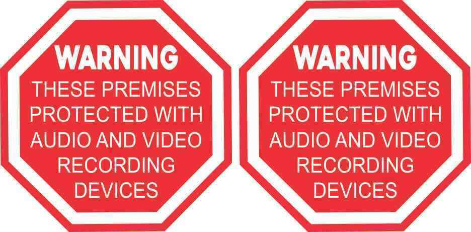3in x 3in Audio and Video Recording Vinyl Stickers