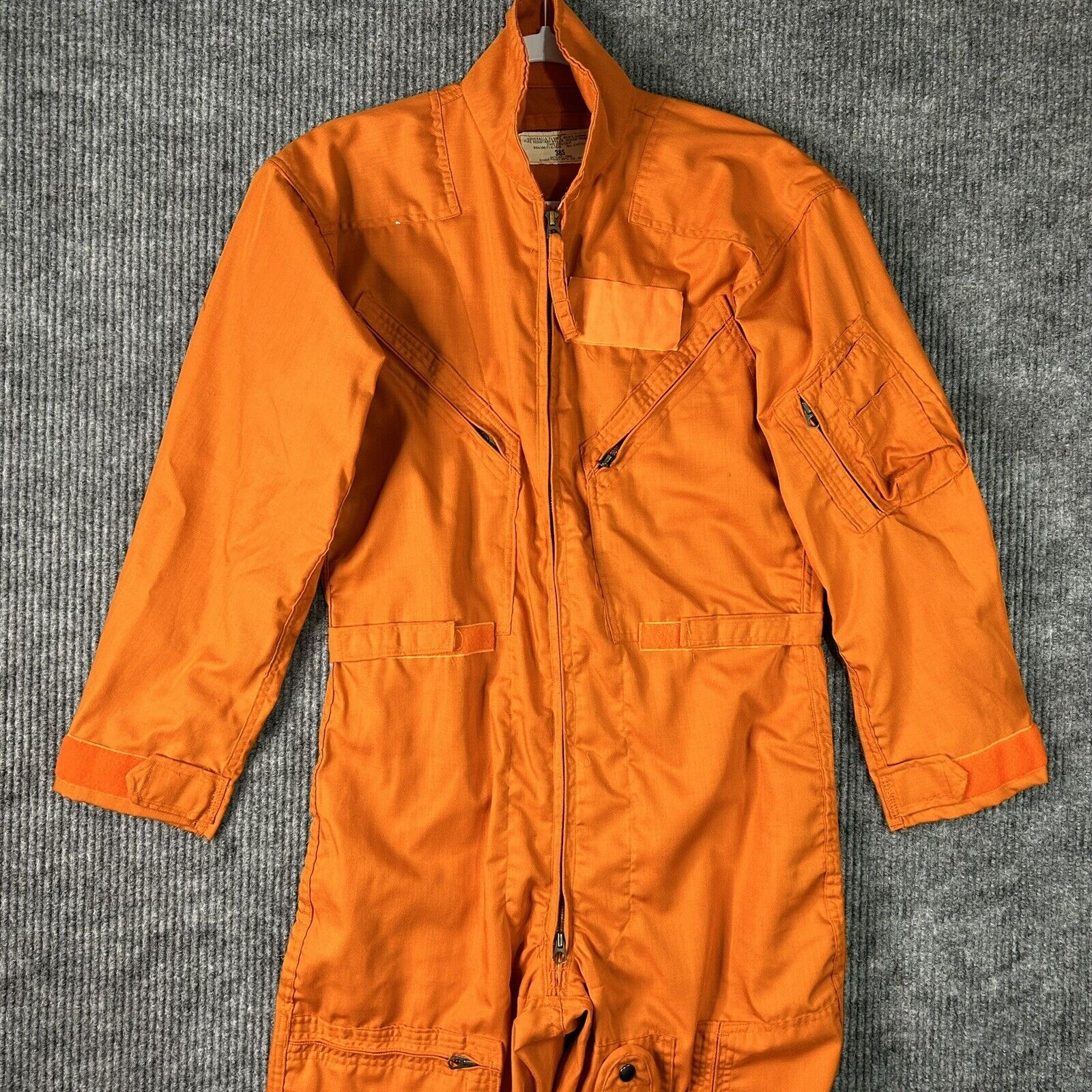 Vintage Flight Suit Flying Summer Coveralls CWU-28/P Indian Orange Size 38S