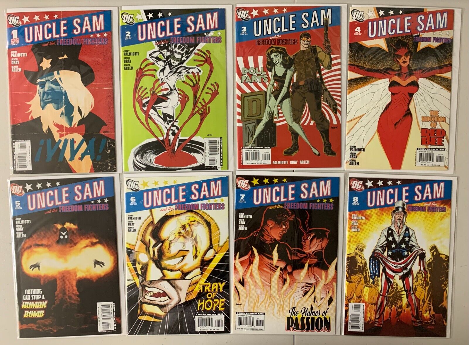 Uncle Sam and the Freedom Fighters Set of 8: #1-8 7.0 VF (2007-2008)