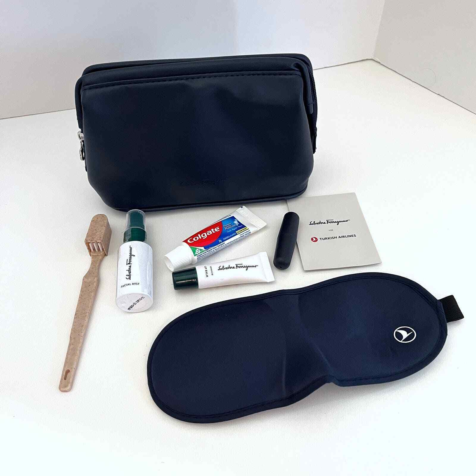 Salvatore Ferragamo Turkish Airlines Business Class Amenity Kit Toiletry Bag