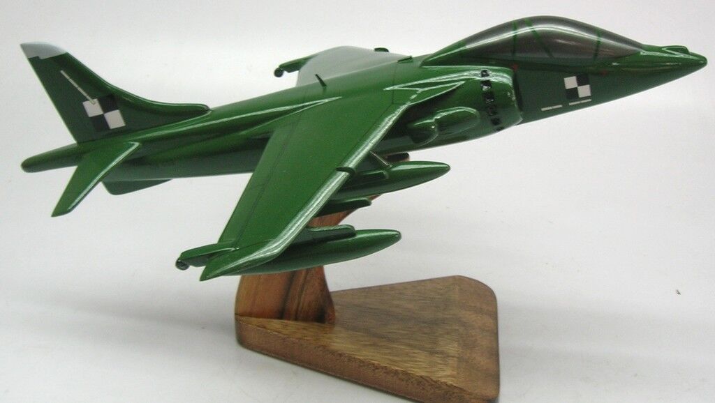 BAe T-10 Harrier V/STOL Airplane Wood Model Replica SML 