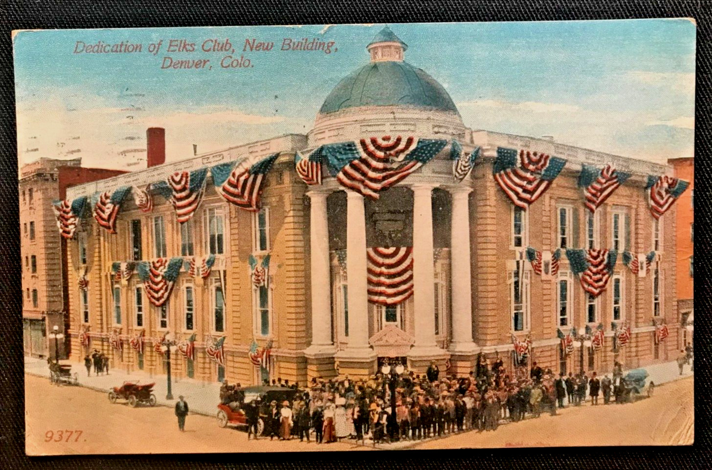CO - Denver, Colorado, Dedication of Elk's Club New Building, FLAGS, PEOPLE 1913