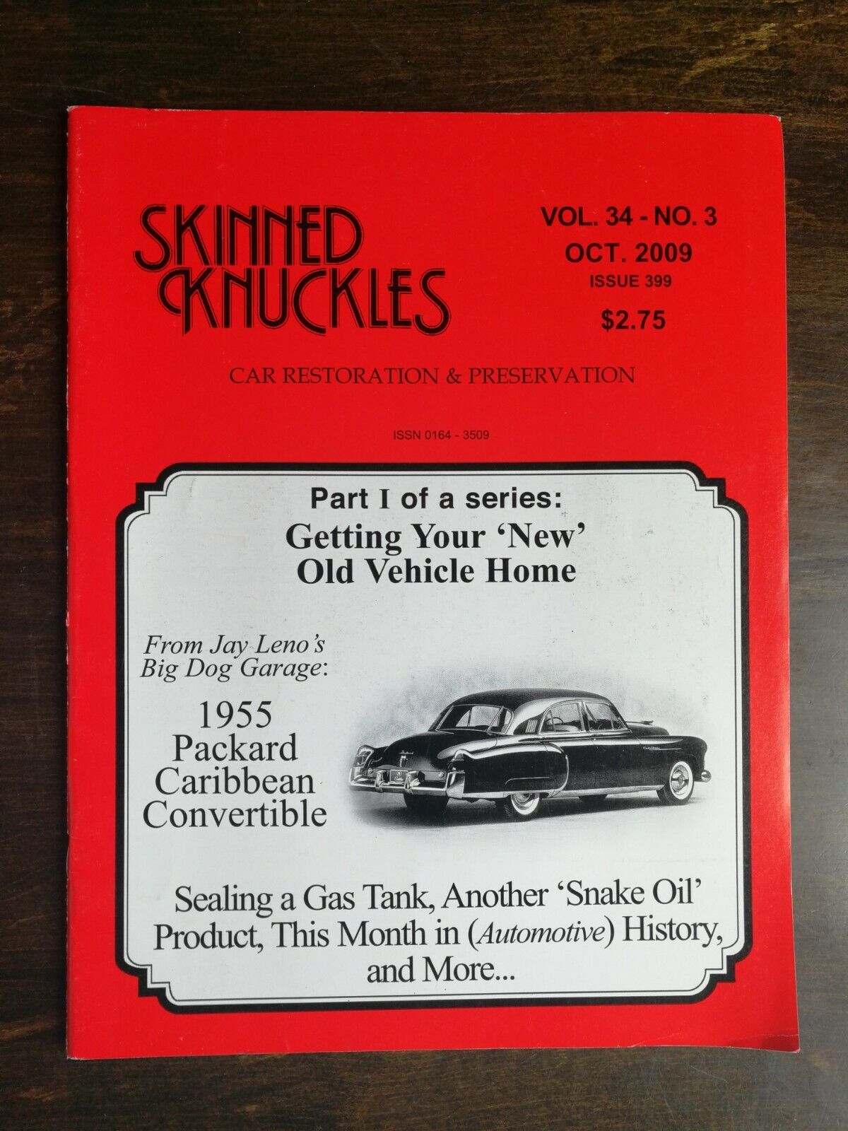 Skinned Knuckles Magazine Oct  2009 1955 Packard Caribbean Convertible 