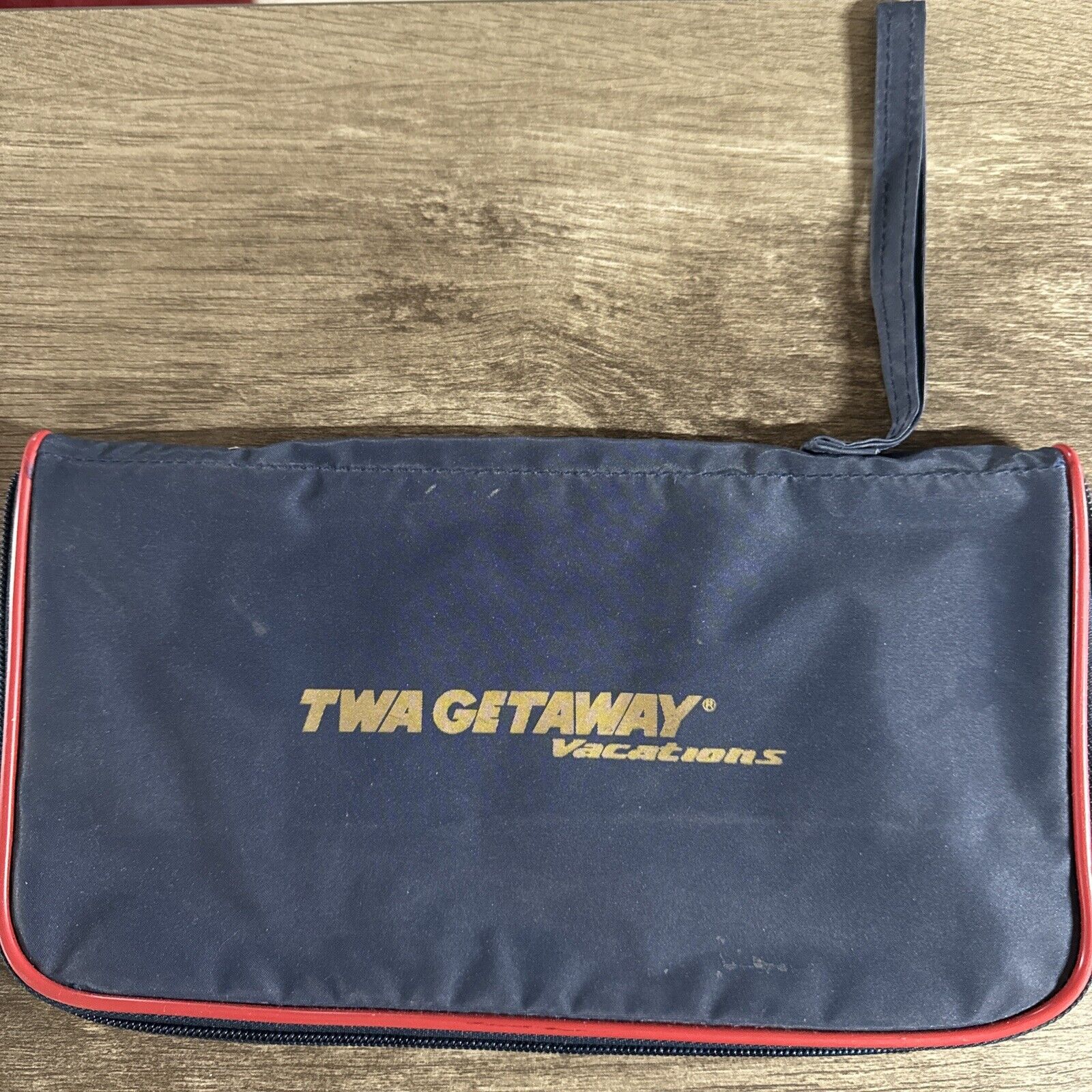 Vintage TWA Airlines Getaway Vacations Document & Amenity Bag