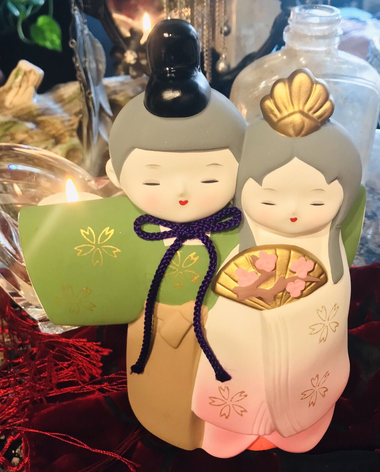 Unique Spirited Vintage Eastern Bohemian Japanese Marriage Sweet Shine Vessel 