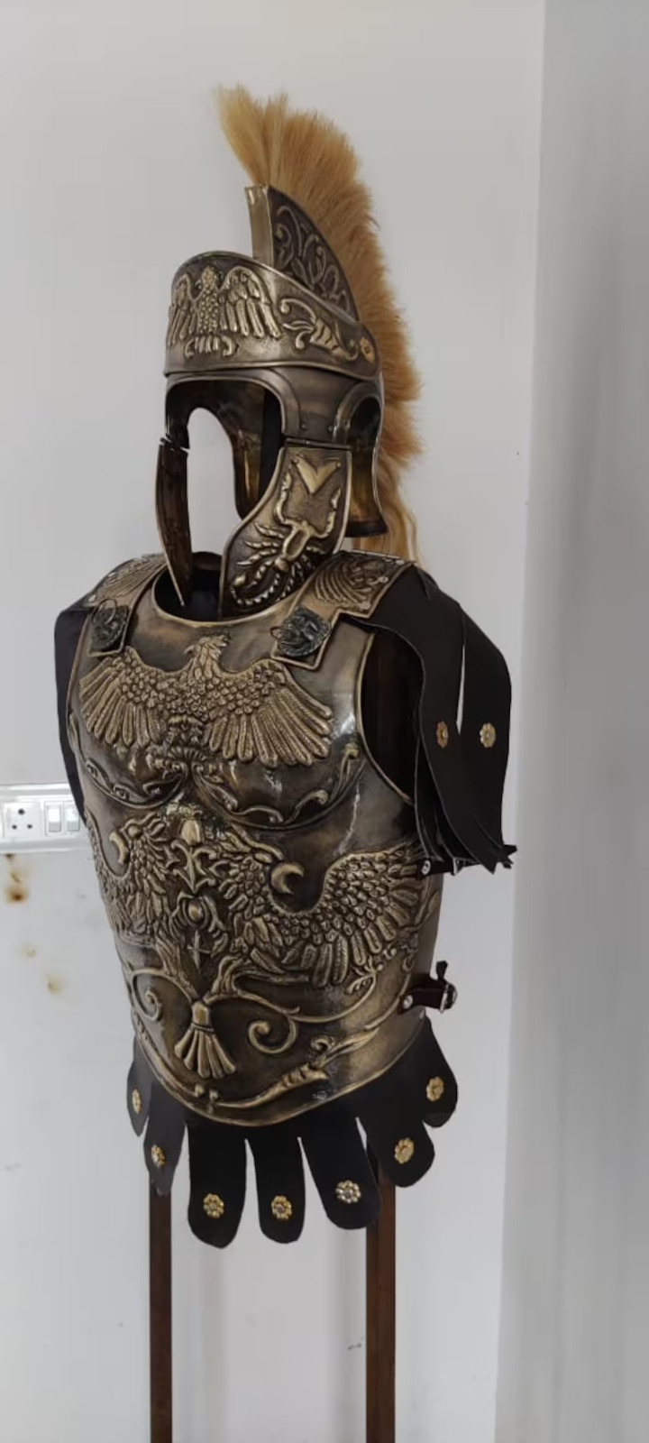 Medieval Brass Big Eagle Armor Roman Cuirass Reenactment Breastplate 18ga Brass