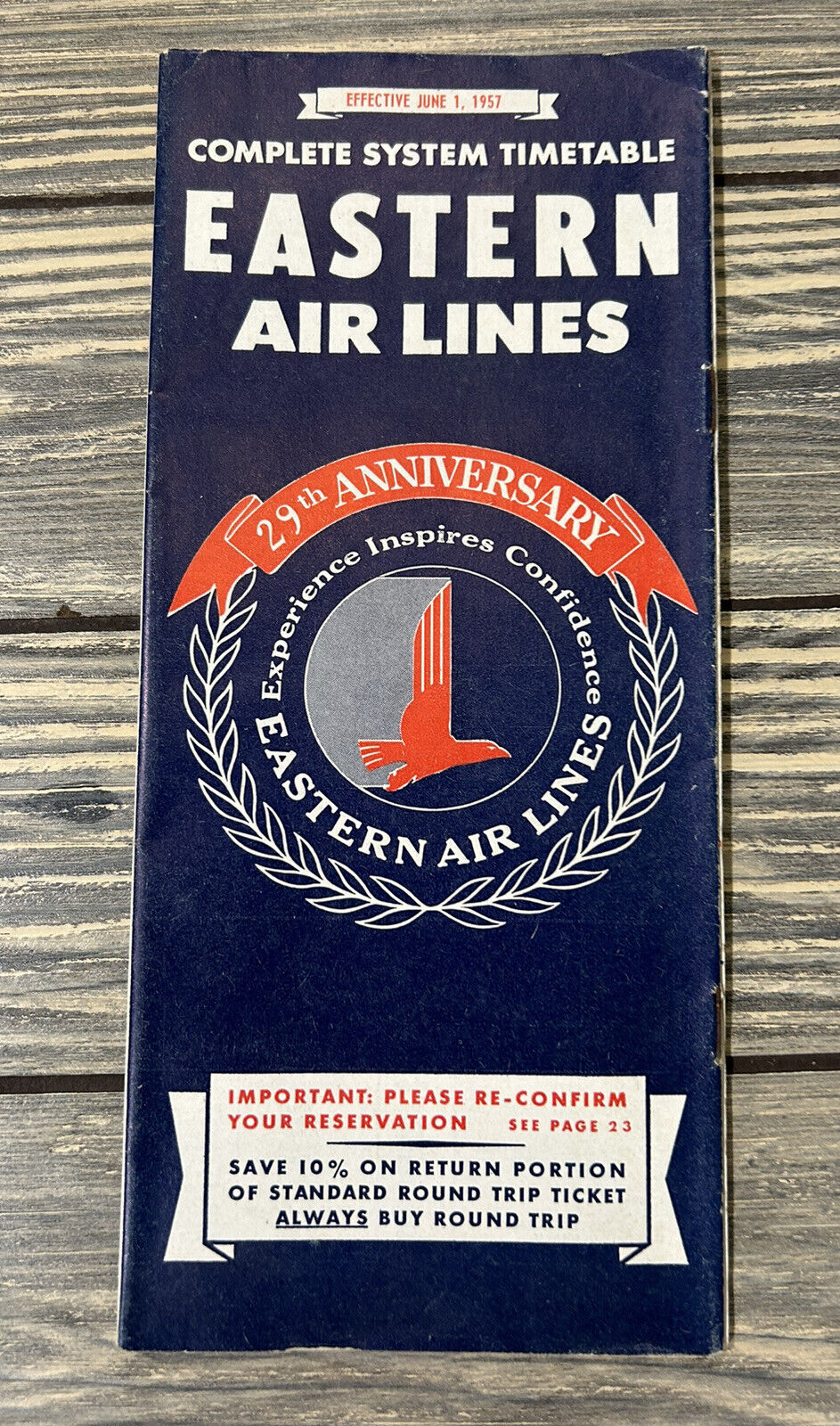 Vintage June 1 1957 Eastern Air Lines System Timetable Booklet