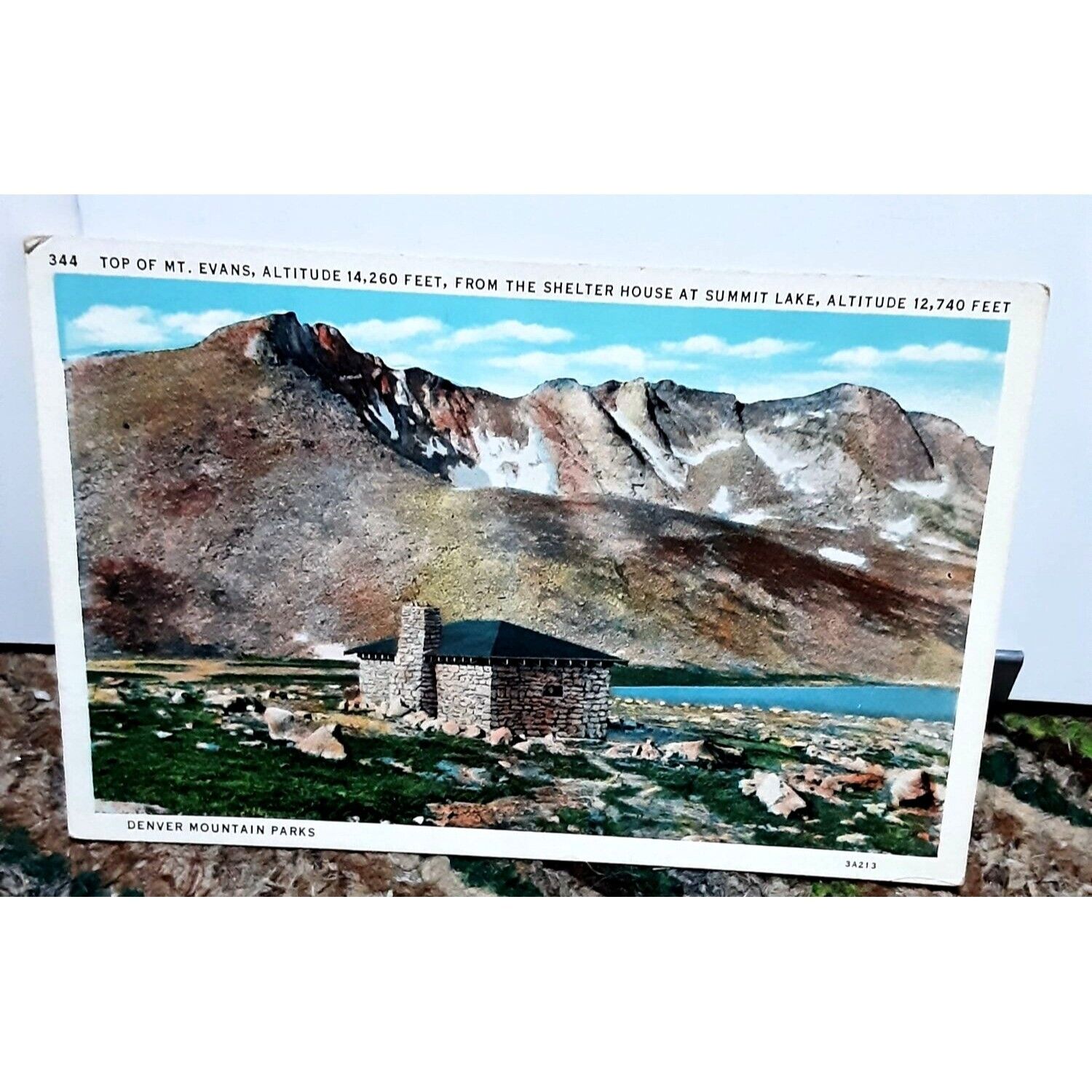 Vintage Top Of Mount Evans Denver Mountain Parks Denver Colorado Post Card
