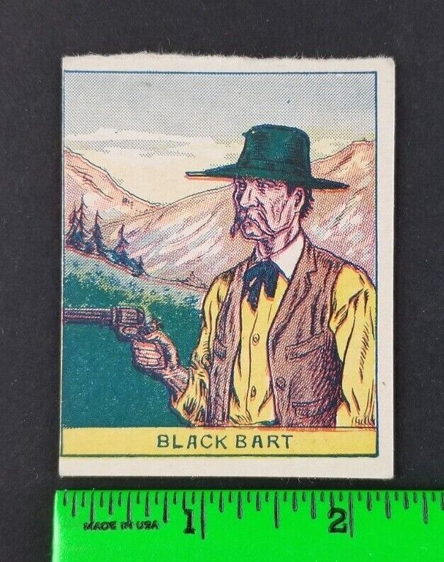Vintage 1930's Black Bart Cowboy Western R130 Card #342
