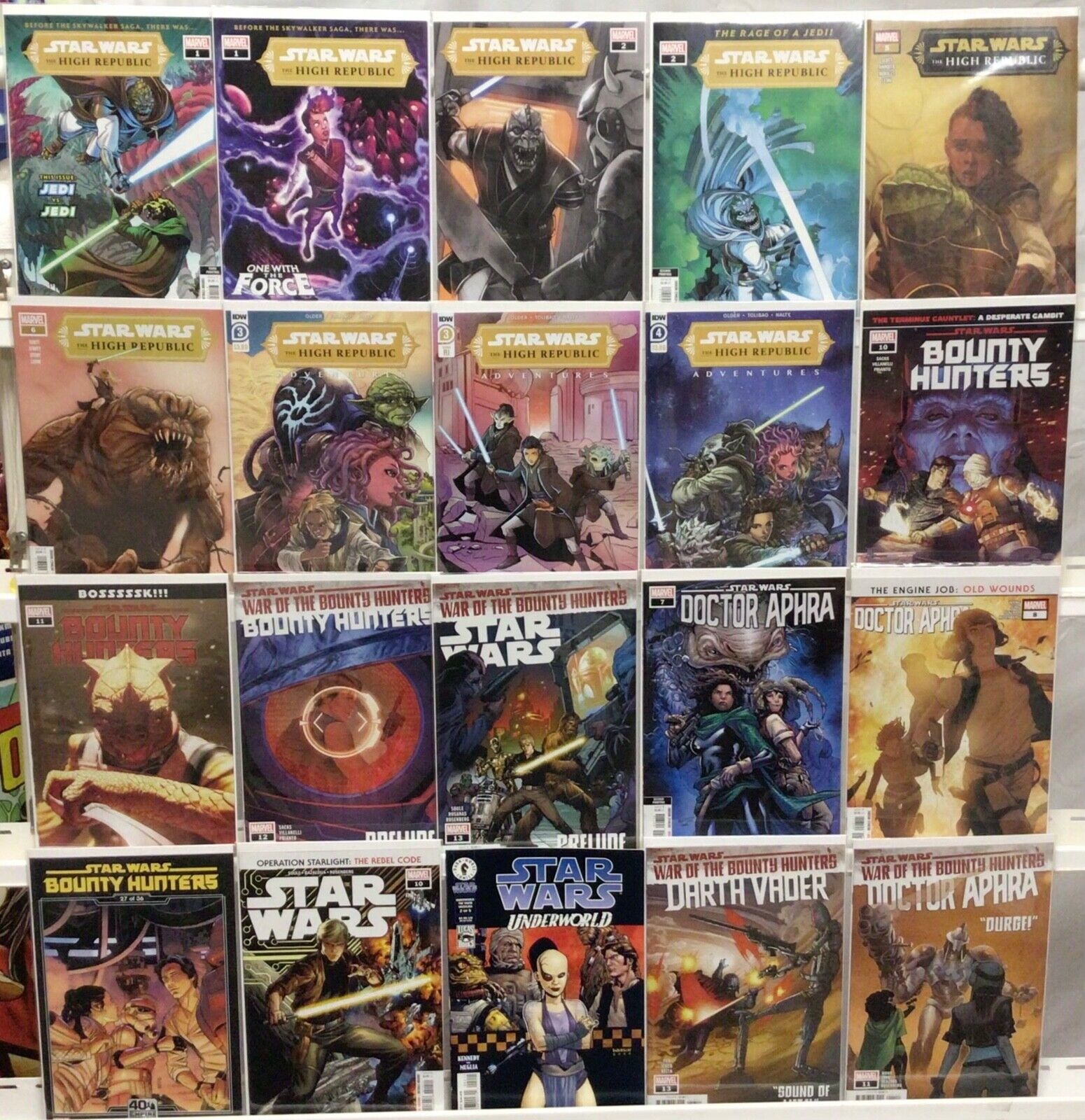Star Wars Comic Book Lot of 20 Issues - High Republic, Bounty Hunters, Darth