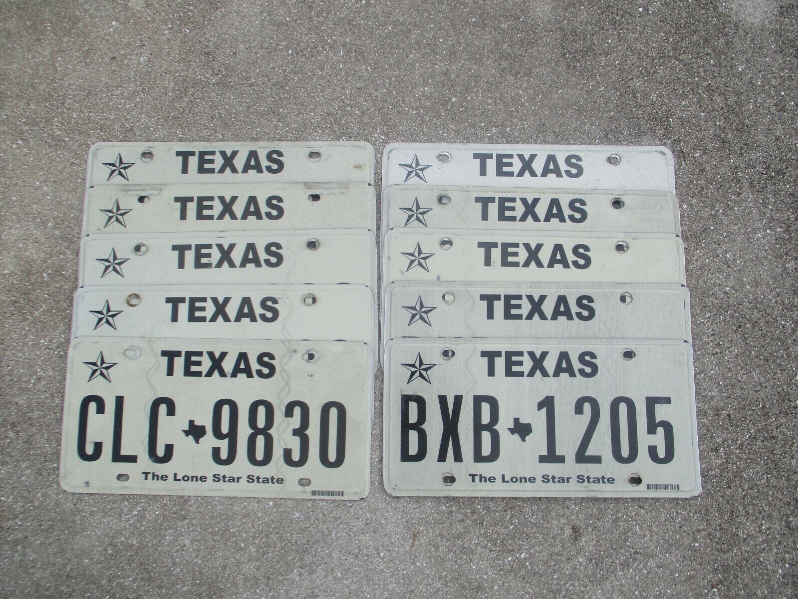 1 (one) Texas license plate  of MY choice and number