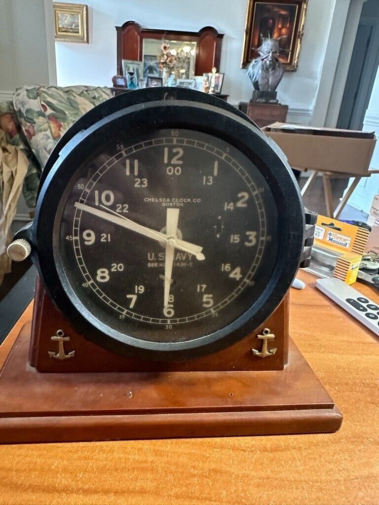 Clock Removed from Aircraft Carrier Hornet oct 26 1942 Military