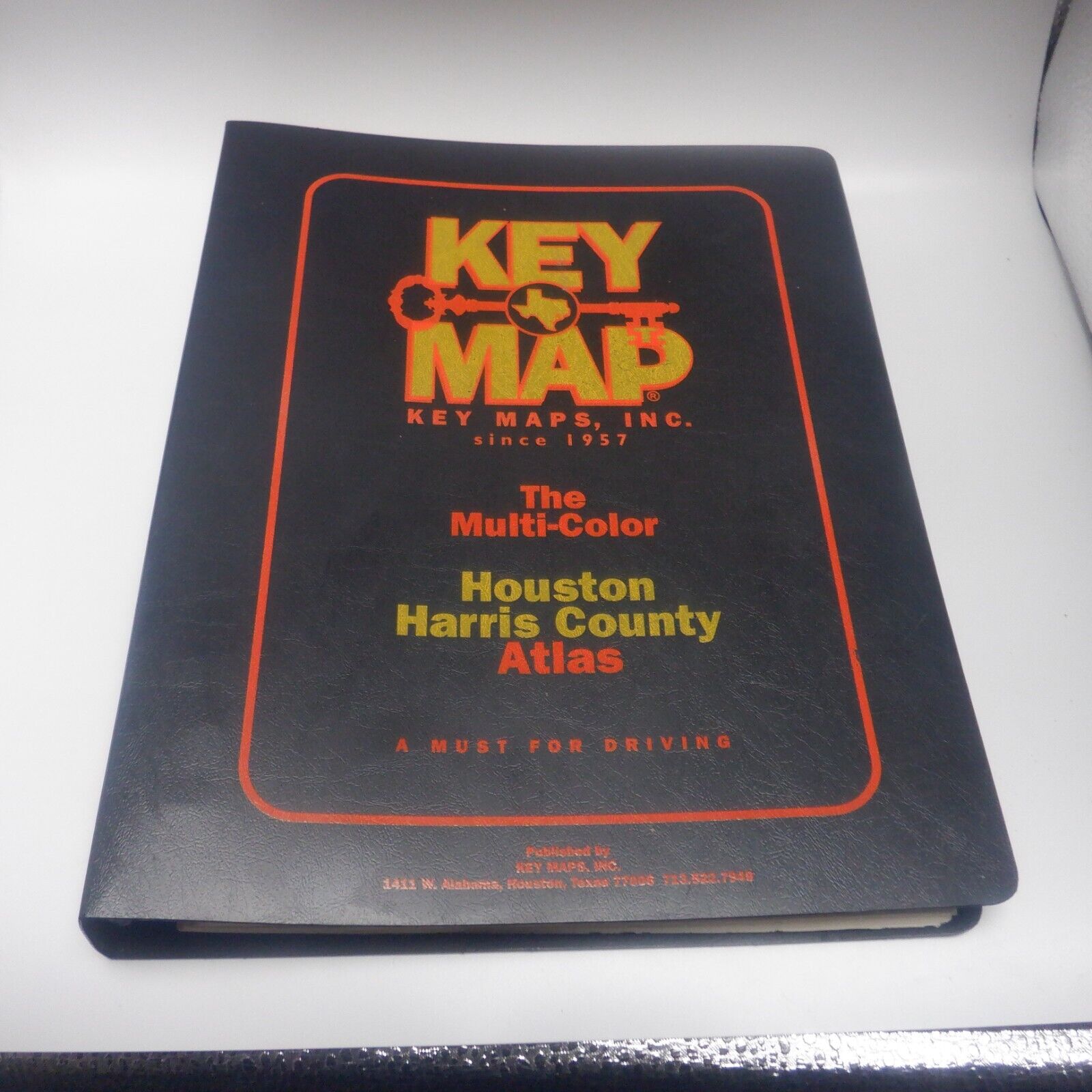 vintage Key Map Houston Harris County Atlas 1998