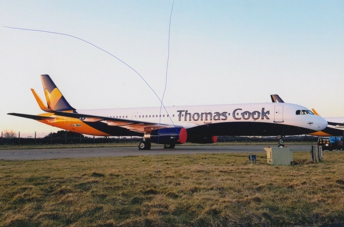  AIRCRAFT PHOTO PHOTOGRAPH CIVIL PLANE PICTURE THOMAS COOK AIRBUS A321 IS G-ZBAO