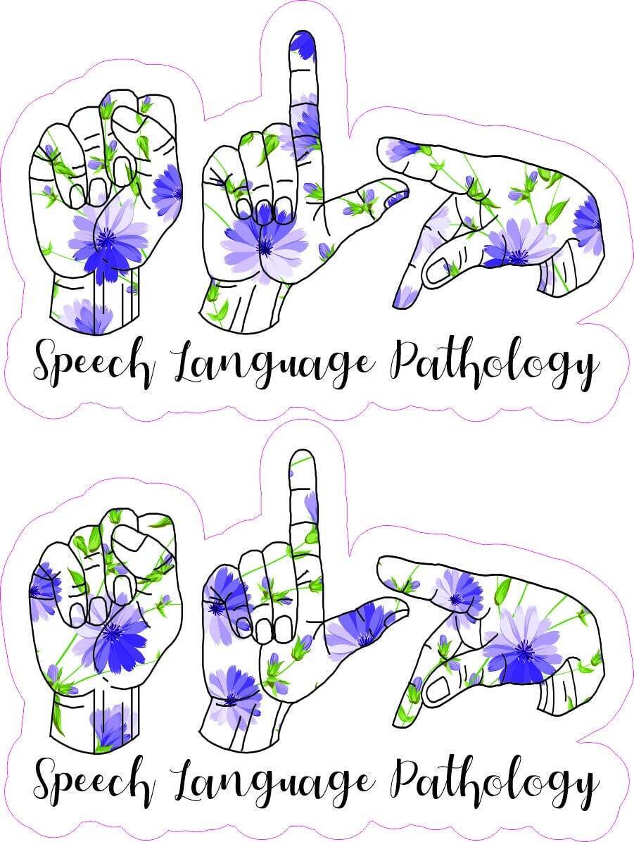 StickerTalk StickerTalk SLP Speech Language Pathology Stickers, 3 inches x 2 ...