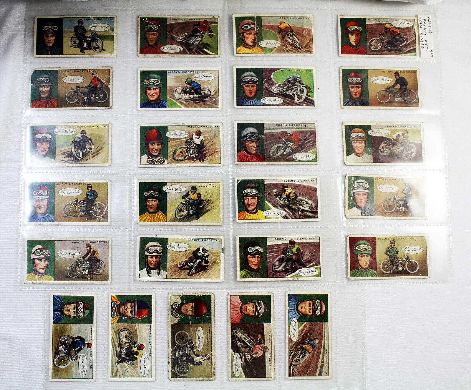 Vintage Motorcycle Racing Trade Card Sets 1920's - Two Sets