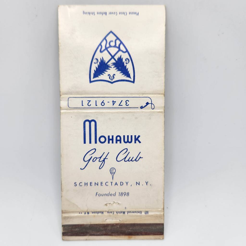 Vintage Matchcover Mohawk Golf Club Schenectady New York Scorecard