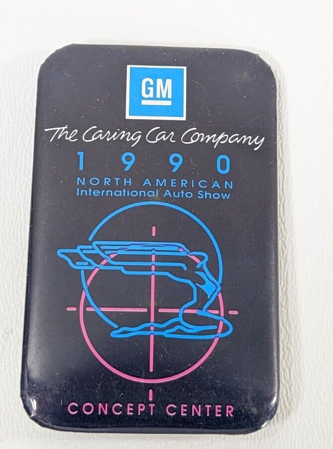 1990 GM North American International Auto Show Detroit Pin Vintage Rare