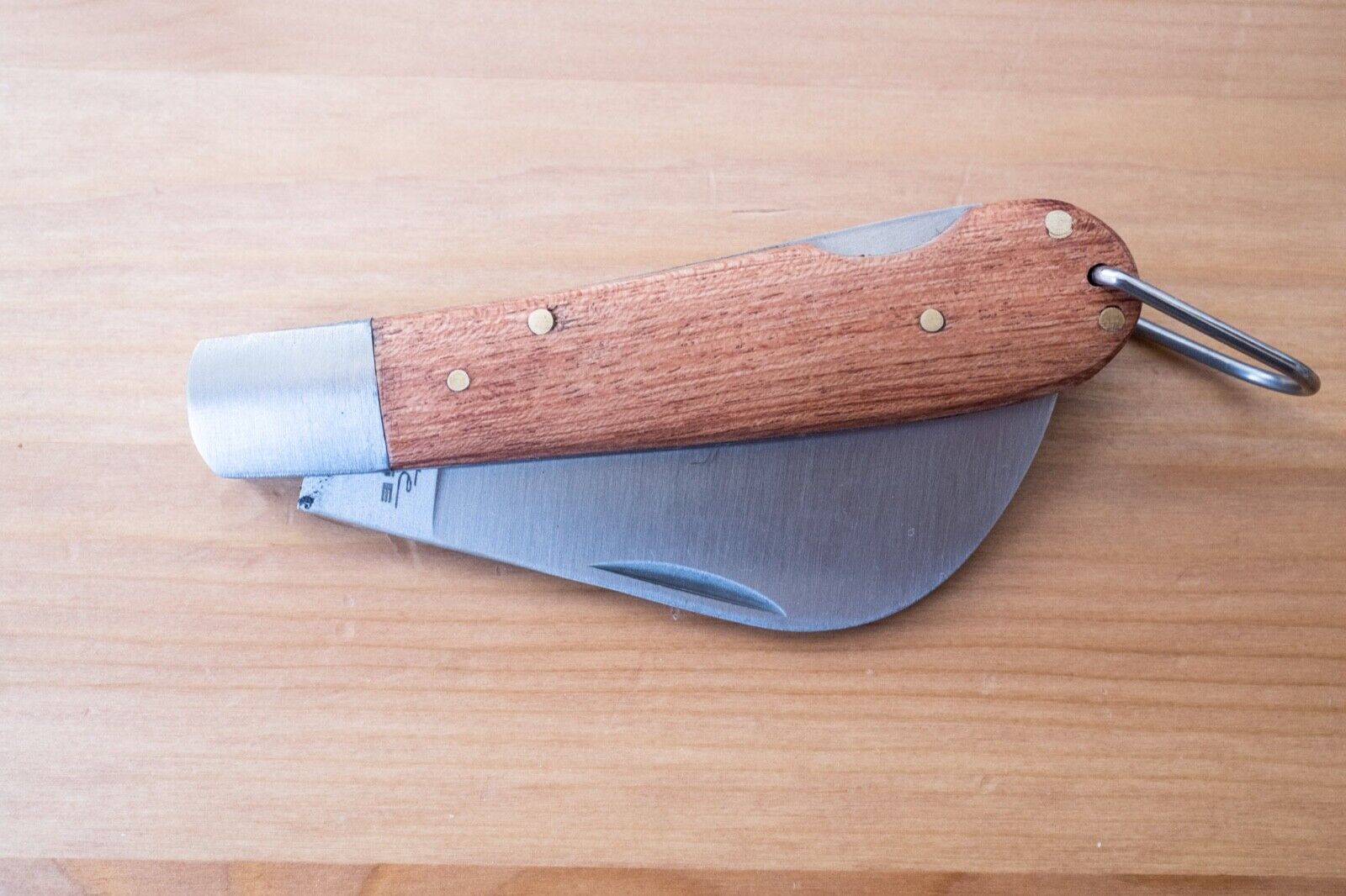 Hawkbill Knife Old School Wood Handle Lock Sharp OG Classic 