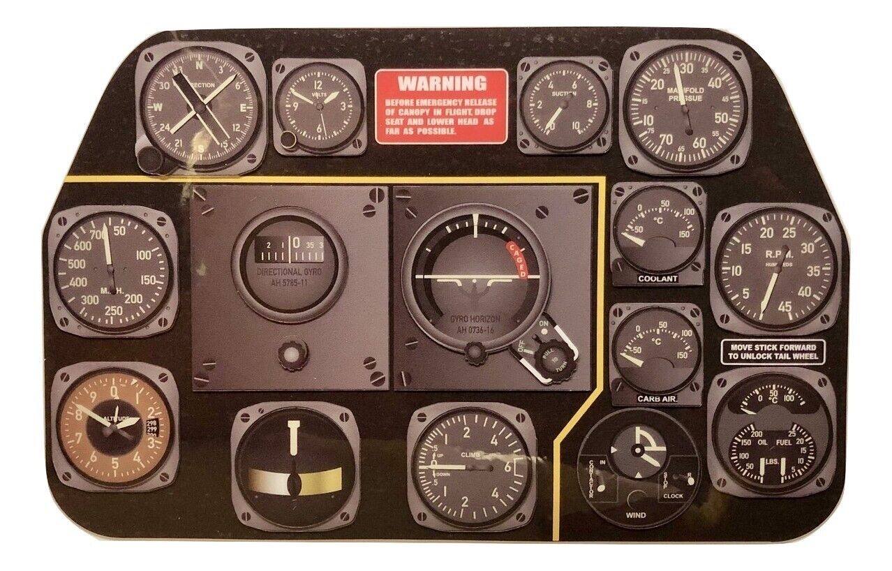 Miniature North American Aviation P-51D Mustang Instrument Panel, WWII MIN-P-51D