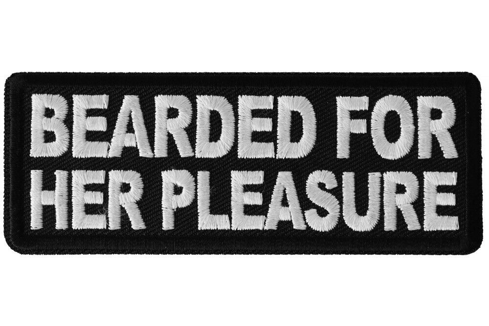 BEARDED FOR HER PLEASURE EMBROIDERED IRON ON PATCH