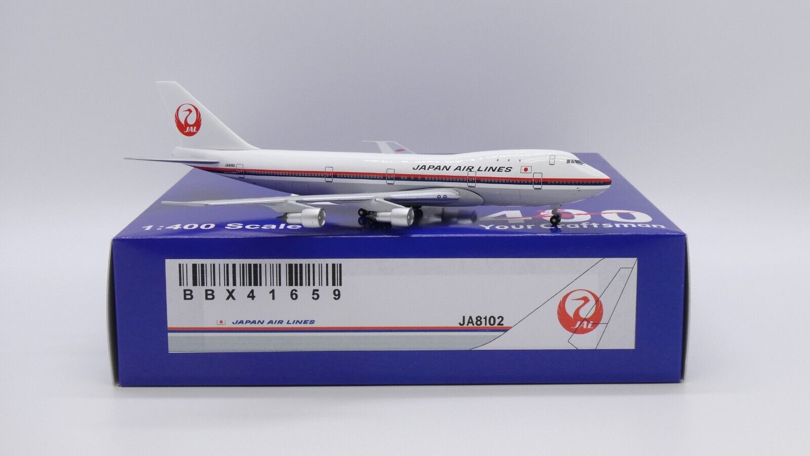 Japan Airlines B747-100 Reg: JA8102 1:400 Aeroclassics Diecast BBX41659 (E)