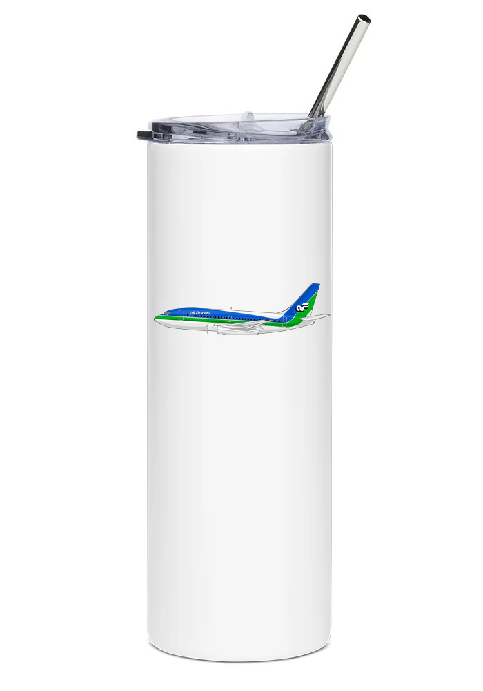 Air Florida Boeing 737 Stainless Steel Water Tumbler with straw - 20oz.
