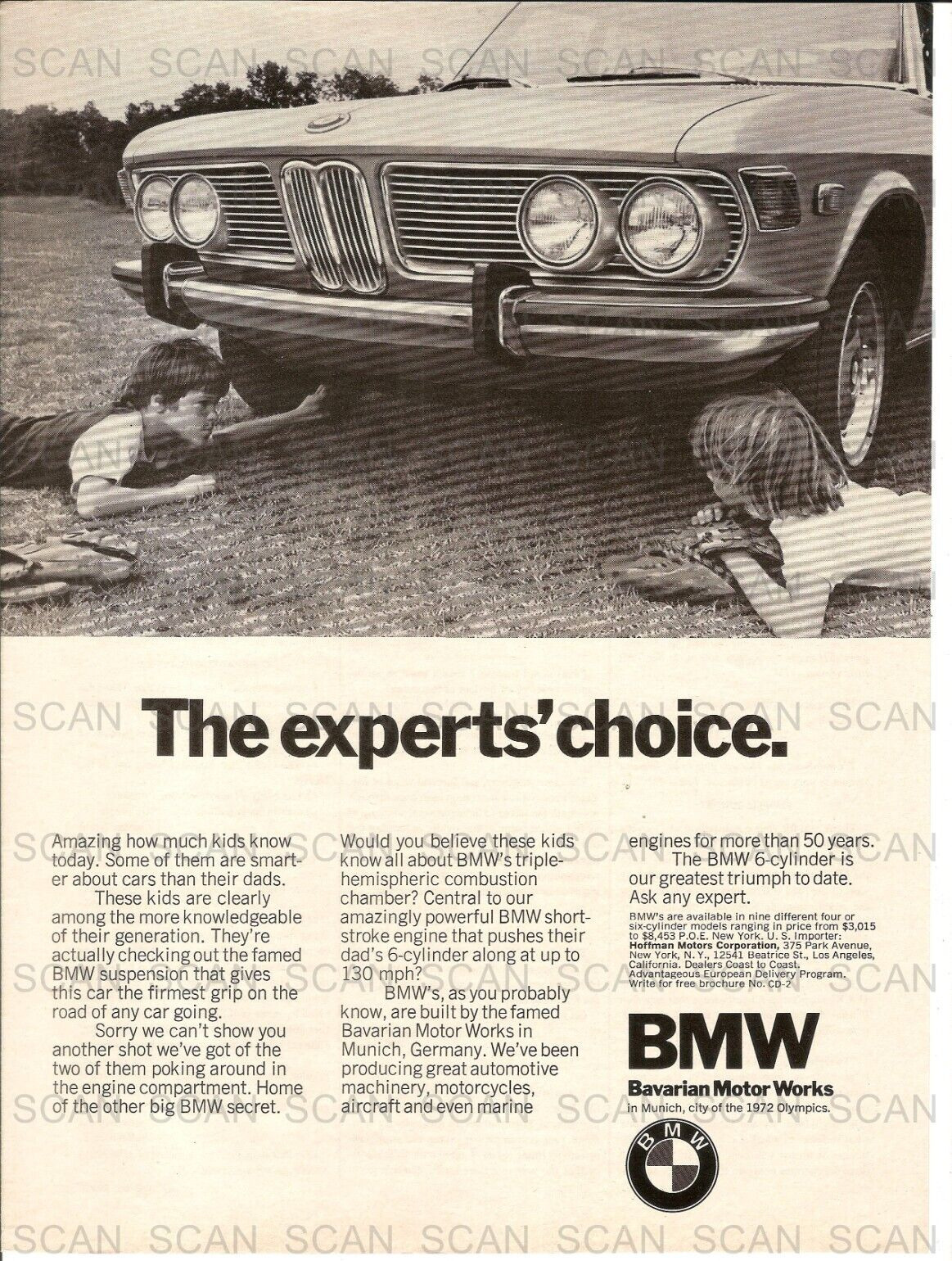 1971 BMW Auto Vintage Magazine Ad   \'The Experts\' Choice\'