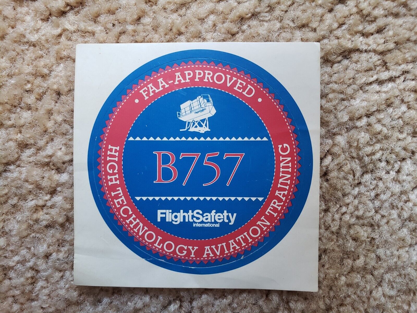 BOEING 757 FLIGHT SAFETY STICKER