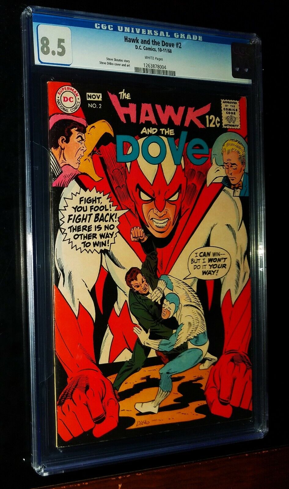 HAWK AND DOVE CGC #2 1968 DC Comics CGC 8.5 VF+ White Pages 0626