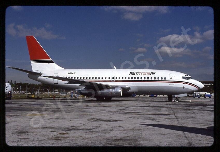Haiti Trans Air Boeing 737-200 N67AF Dec 90 Kodachrome Slide/Dia A2