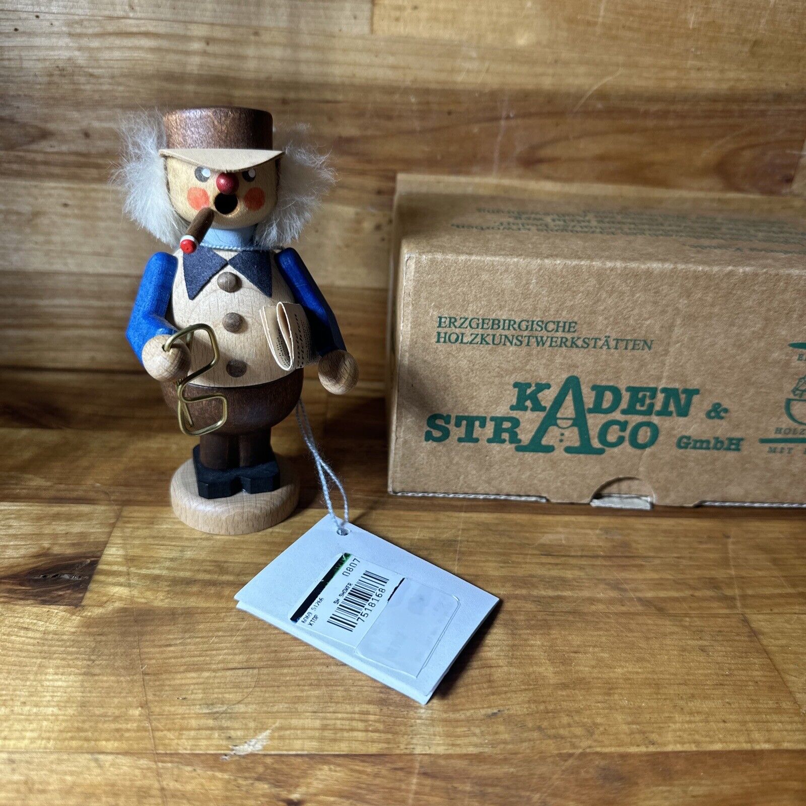 Vintage Erzgebirgische Kaden Straco Grandpa Incense Smoker W/ Box 7518168