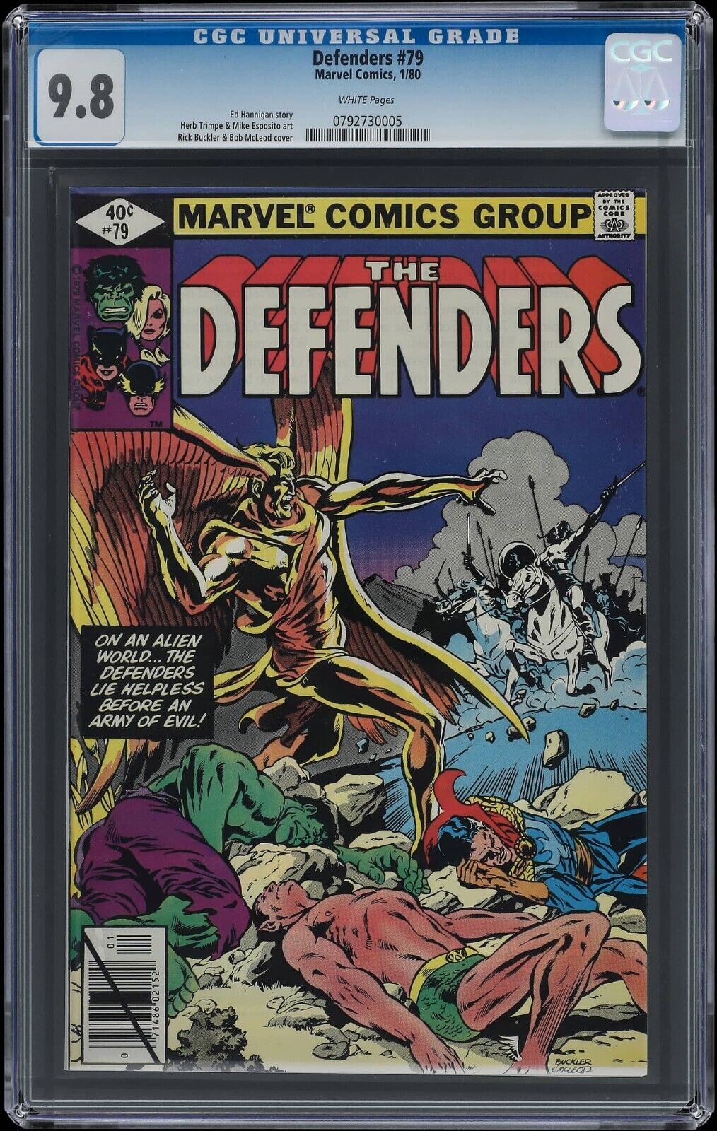 1980 Marvel The Defenders #79 CGC 9.8 White Pages POP 10