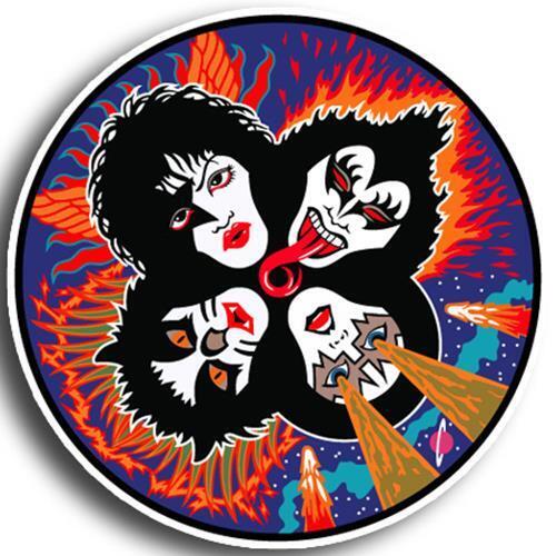 Kiss Band Circle Logo  Logo Sticker / Vinyl Decal  | 10 Sizes with TRACKING