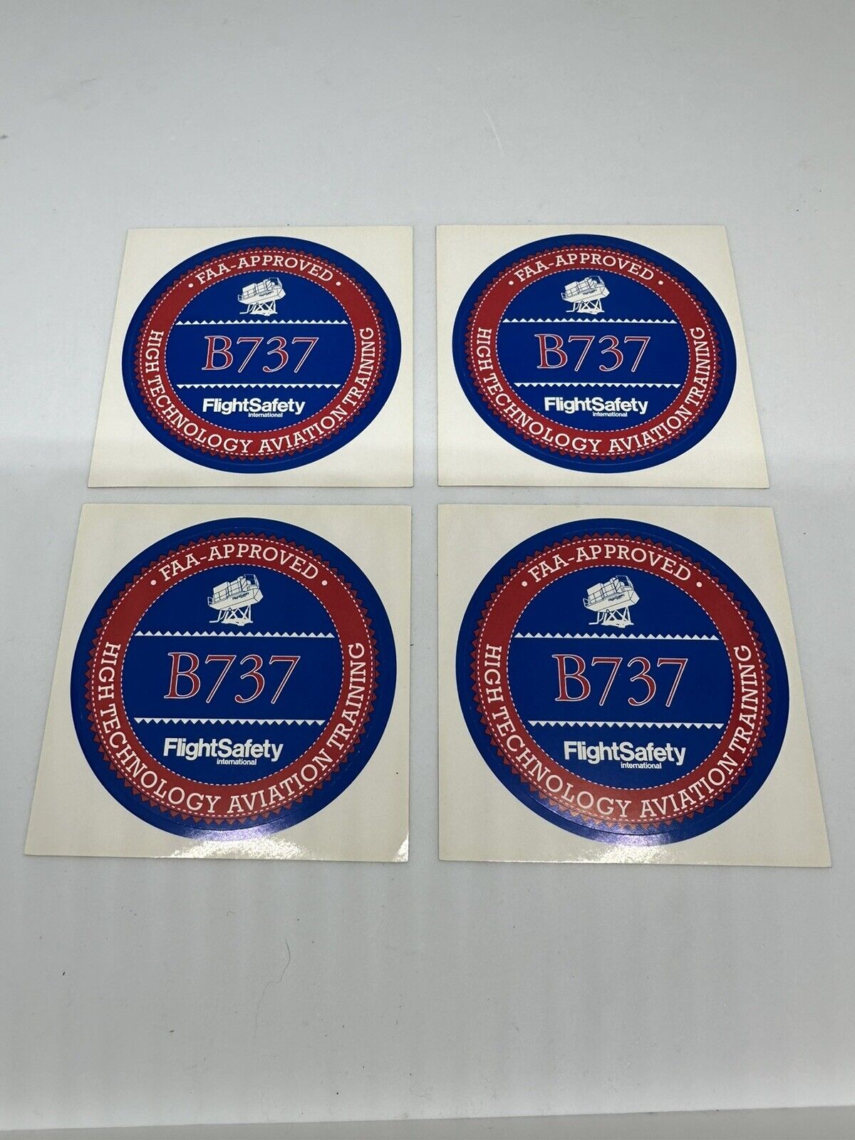 737 Stickers (4) High Technology Aviation Training Boeing Flight Safety Intl