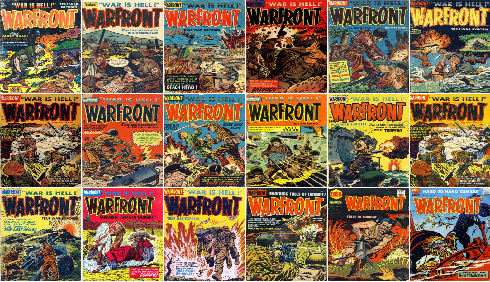 1951 - 1958 Warfront Comic Book Package - 20 eBooks on CD