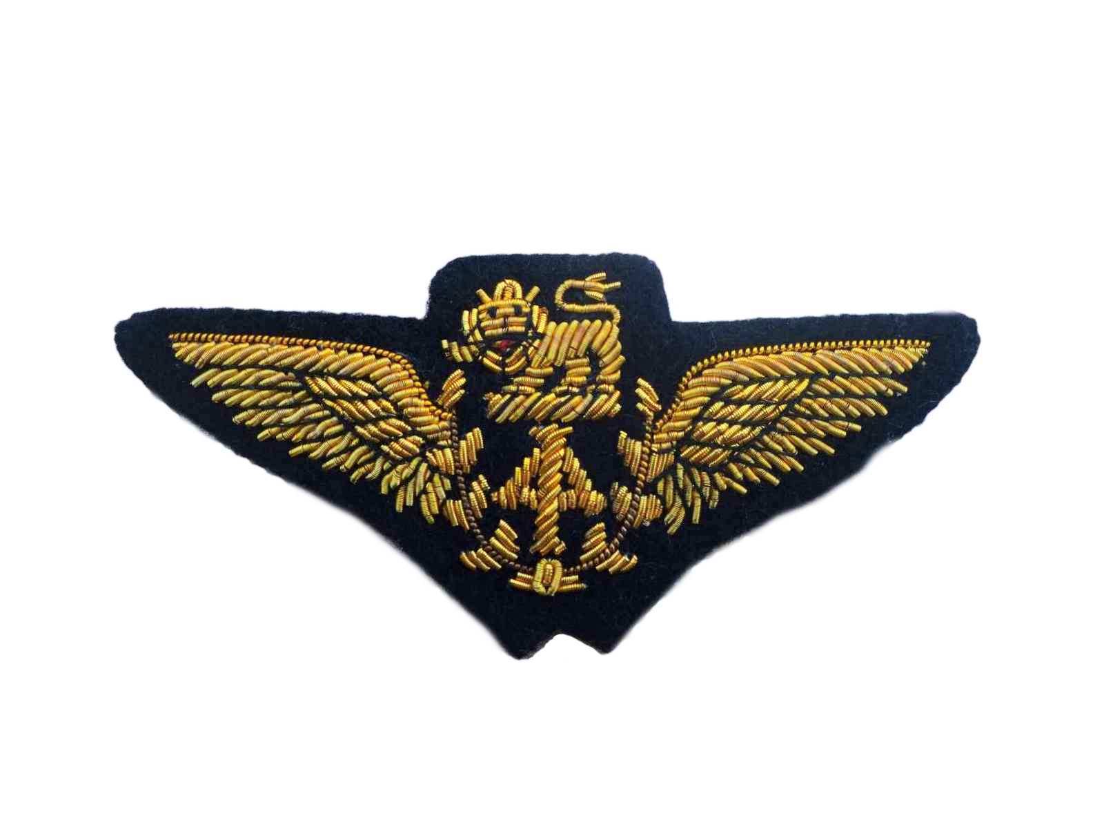 Wing Imperial Airways Gold Wire Bullion Hand Embroidered Badge R2013