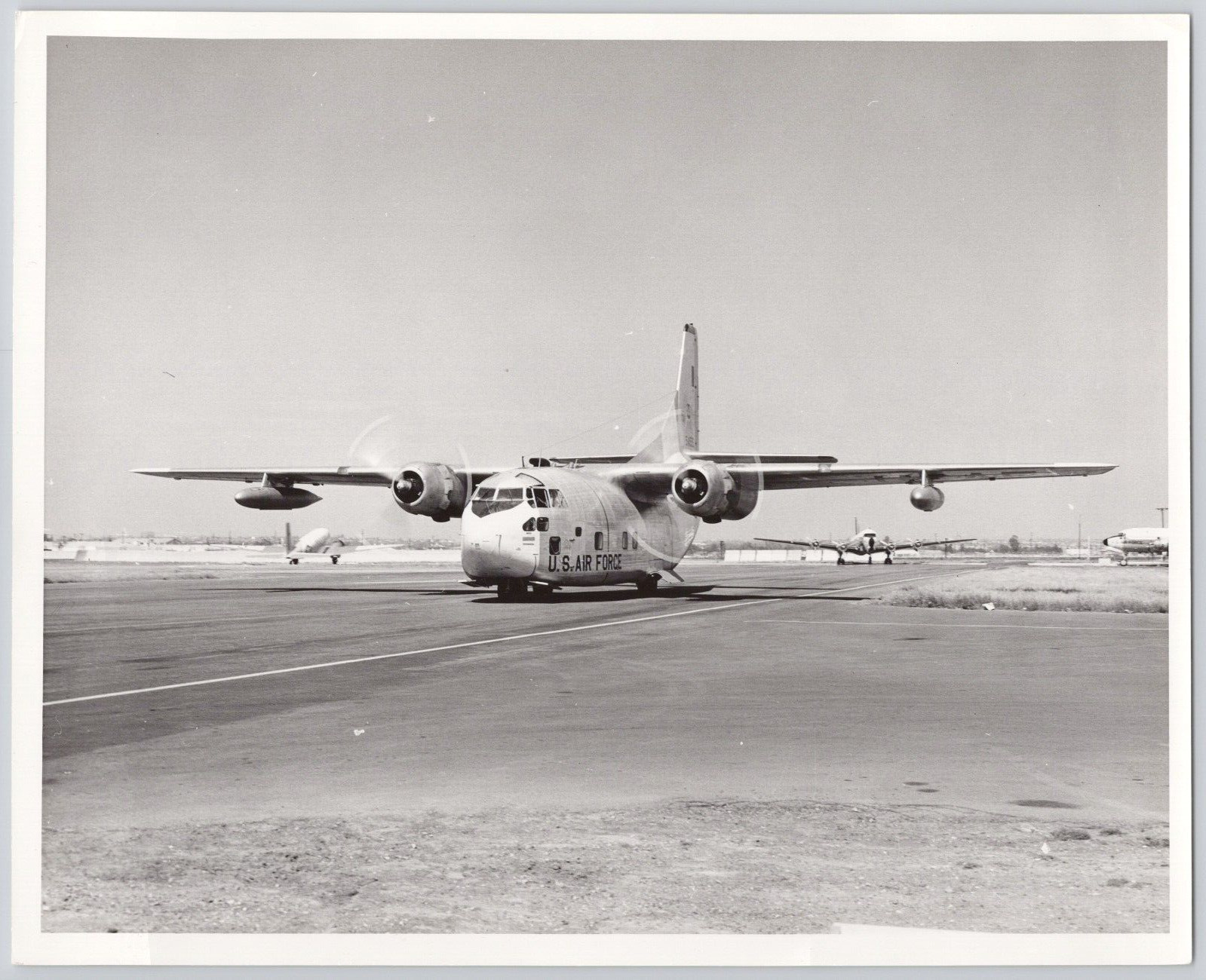 Photograph Fairchild C-123 On Tarmac Military Aviation Transport 8x10
