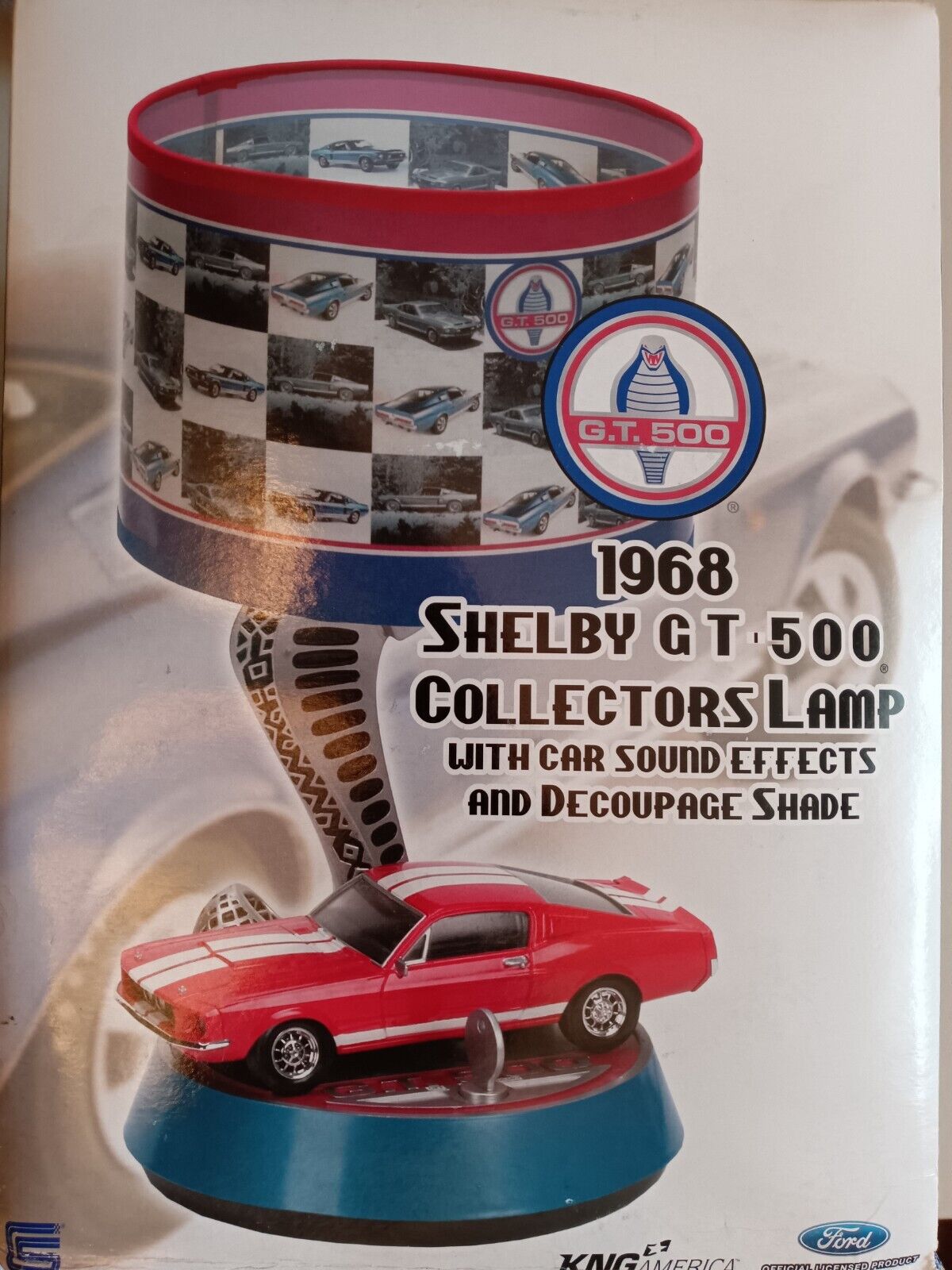 1968 Shelby GT500 Collectors Lamp, Keyed Engine Sound Effects, Diecast Car, NIB