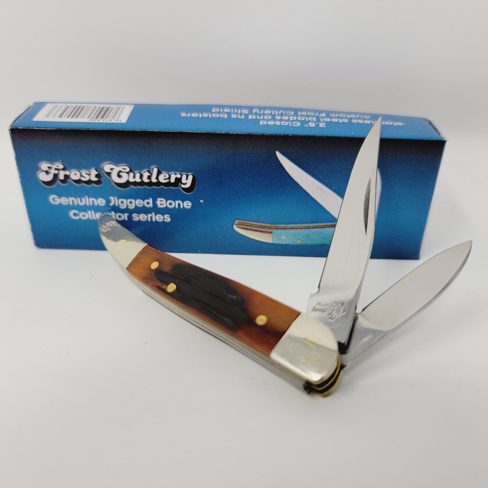 Frost Cutlery Toothpick Pocket Knife SS Blade Jigged Bone Collector Series